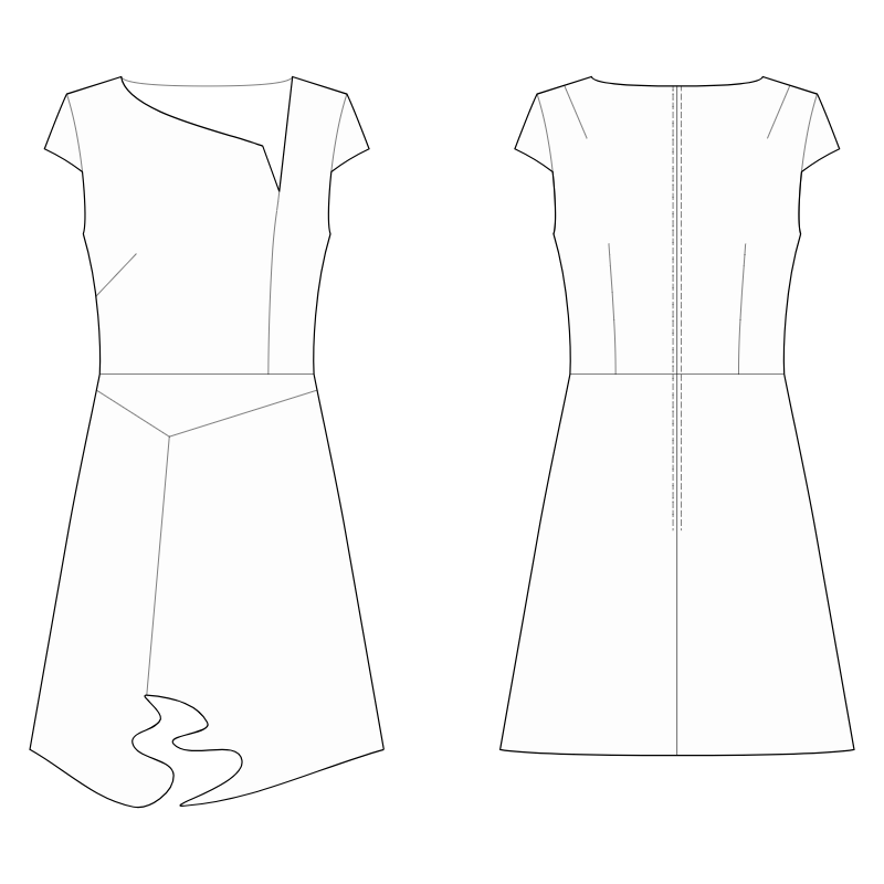 S4068 Asymmetrical Dress - Sewist