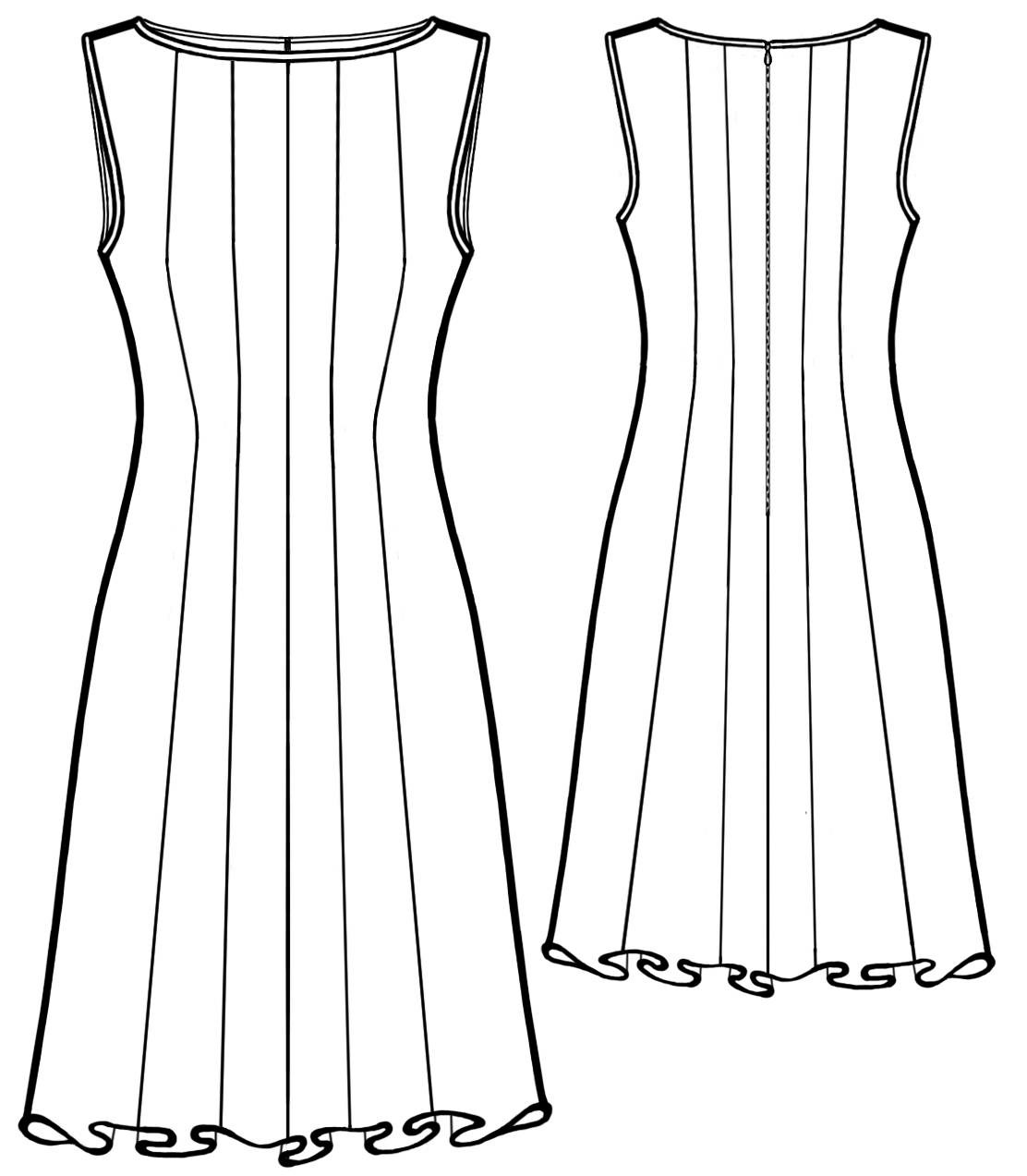 Моделирование платья с рельефами