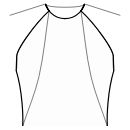 ドレス 縫製パターン - プリンセスシーム：首-ウエスト