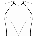 连衣裙 缝纫花样 - 公主缝：袖窿-腰部