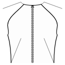 Блузка Выкройки для шитья - Вытачка спинки в боковой шов по талии