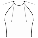 Блузка Выкройки для шитья - Все вытачки полочки переведены в горловину	