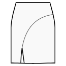 ドレス 縫製パターン - 非対称ラップのスカート