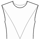 Top Patrones de costura - Corte princesa delanteras: fin del hombro / centro del talle