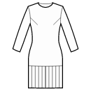 Vestido Patrones de costura - Falda plisada