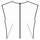 ドレス 縫製パターン - 後ろ腰側のダーツ