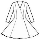 Vestido Patrones de costura - Sin costura en la cintura, falda circular con paneles
