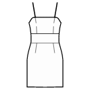 Kleid Schnittmuster - Kleid mit hohem Tailleneinsatz