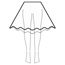 All dart points + high waist seam Sewing Patterns - High-low (BELOW KNEE) circular skirt
