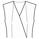 ドレス 縫製パターン - ダーツ：ネックラインとウエストの上部