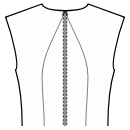 Jumpsuits Sewing Patterns - Back princess seam: neck center to waist