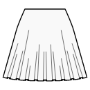 All dart points + high waist seam Sewing Patterns - 1/3 circle skirt