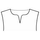 Kleid Schnittmuster - Ausschnitt mit rundem Schlitz