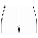 裤子 缝纫花样 - 无腰带，侧拉链