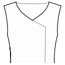 Kleid Schnittmuster - Bequemer Ausschnitt, Wickel mit abgeschrägter Ecke