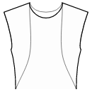 Блузка Выкройки для шитья - Рельефный шов полочки от верха горловины к боковому шву по талии