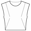 Блузка Выкройки для шитья - Вытачки полочки - плечевая и боковой шов по талии