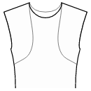 Блузка Выкройки для шитья - Рельефный шов полочки от верха горловины к боковому шву