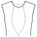 Блузка Выкройки для шитья - Рельефный шов полочки от горловины к центру талии