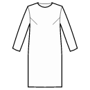 连衣裙 缝纫花样 - 衬衣（拉直侧缝）