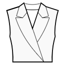 Kleid Schnittmuster - Jackenkragen mit dekorativem geschwungenem Revers