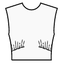 Платье Выкройки для шитья - Сборки вдоль вытачки в боковой шов