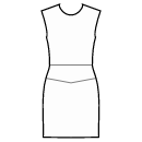 Vestido Patrones de costura - Falda recta con canesú geométrico