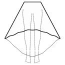 All dart points + high waist seam Sewing Patterns - High-low (FULL) semi circular skirt