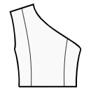 Vestido Patrones de costura - Pinzas delanteras para estilo de un solo hombro