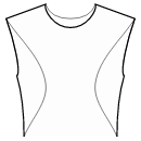 Блузка Выкройки для шитья - Рельефный шов полочки от конца плеча к боковому шву по талии