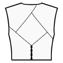 Kleid Schnittmuster - Origami-Rückenteil