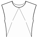 Блузка Выкройки для шитья - Вытачки полочки - в центр горловины и боковой шов по талии