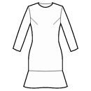 ドレス 縫製パターン - 裾フリル