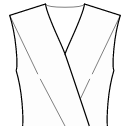ドレス 縫製パターン - ダーツ：ショルダーエンドとミドルウエスト