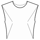 Блузка Выкройки для шитья - Вытачки полочки - в конец плеча и боковой шов по талии