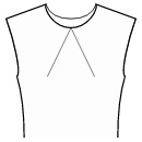 Блузка Выкройки для шитья - Все вытачки полочки переведены в центр горловины