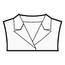 ドレス 縫製パターン - 形をした襟付きのジャケットスタイルの襟