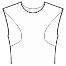 Блузка Выкройки для шитья - Рельефный шов полочки от конца плеча к боковому шву