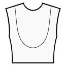 ドレス 縫製パターン - プリンセスシーム：肩から中央前まで