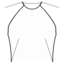 Блузка Выкройки для шитья - Все вытачки полочки переведены в боковой шов по талии	
