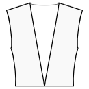 Блузка Выкройки для шитья - Без воротника, глубокая горловина