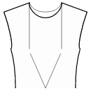 Haut Patrons de couture - Pinces devant: haut de l&#039;encolure / centre de la taille