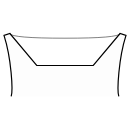 ジャンプスーツ 縫製パターン - 幾何学的なスクープネックライン
