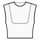 ドレス 縫製パターン - 肩から正面中央までヨーク