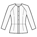 Блузка Выкройки для шитья - Втачная планка с пуговицами до низа