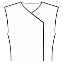 连衣裙 缝纫花样 - 标准领口，带斜角包裹效果