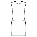 Платье Выкройки для шитья - Прямая юбка со скругленной кокеткой