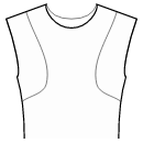 Блузка Выкройки для шитья - Рельефный шов полочки от плеча к боковому шву