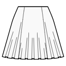 All dart points + high waist seam Sewing Patterns - 1/3 circle 6 panel skirt