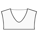 衬衫 缝纫花样 - 圆形 V 领